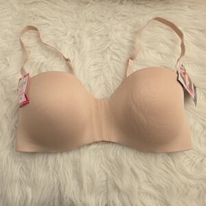 MAIDENFORM Wireless Strapless Bra 36C Tan‎ Convertible NWT